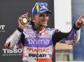 MotoGP leader Jorge Martin, of Spain, has raced to victory at the French Grand Prix at Le Mans. (AP PHOTO)