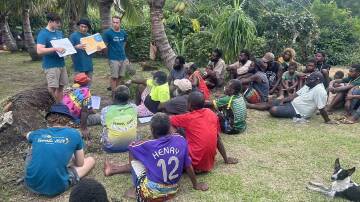 Members of the Albury based Hive Rotary Club have been providing programs in Vanuatu. Picture supplied
